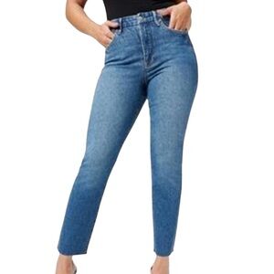 Good american good classic raw hem jeans size 10